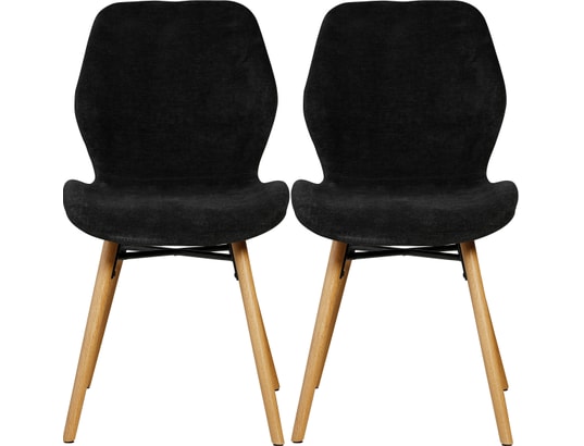 CONCEPT1 - Chaise Lot de 2 C. Keri noir soft touch