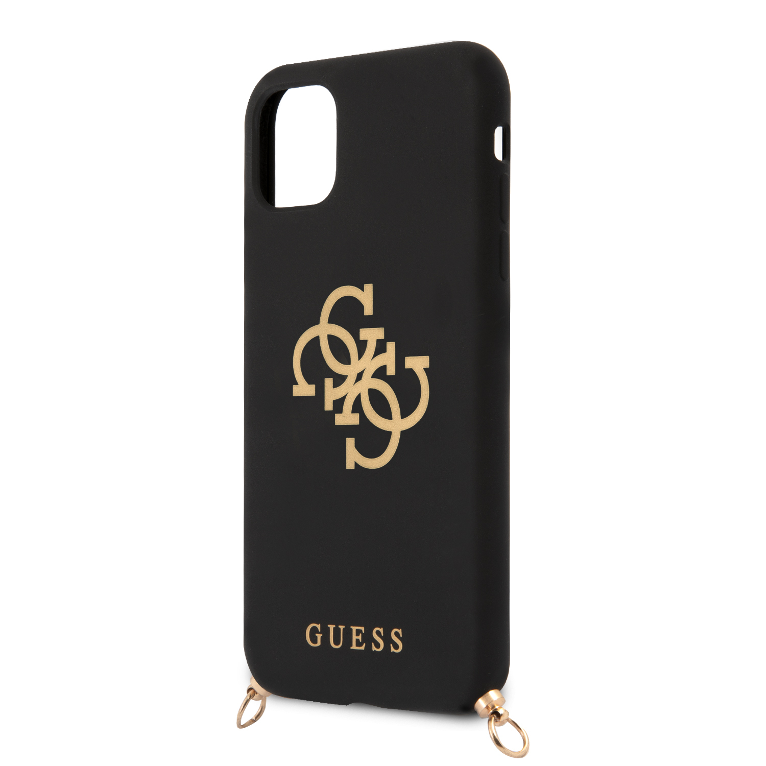 iPhone 11 Necklace Silikon Hülle Snake Chain   Schlangenkette (GUHCN61LSC4GBK) - Schwarz / Gold