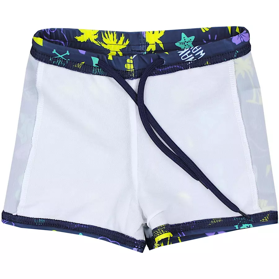 Aquarti Jungen Badehose Gestreift mit Motiven dunkellila