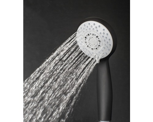 Basano handdouche, Ø 8 cm, 3-voudig verstelbaar, matzwart