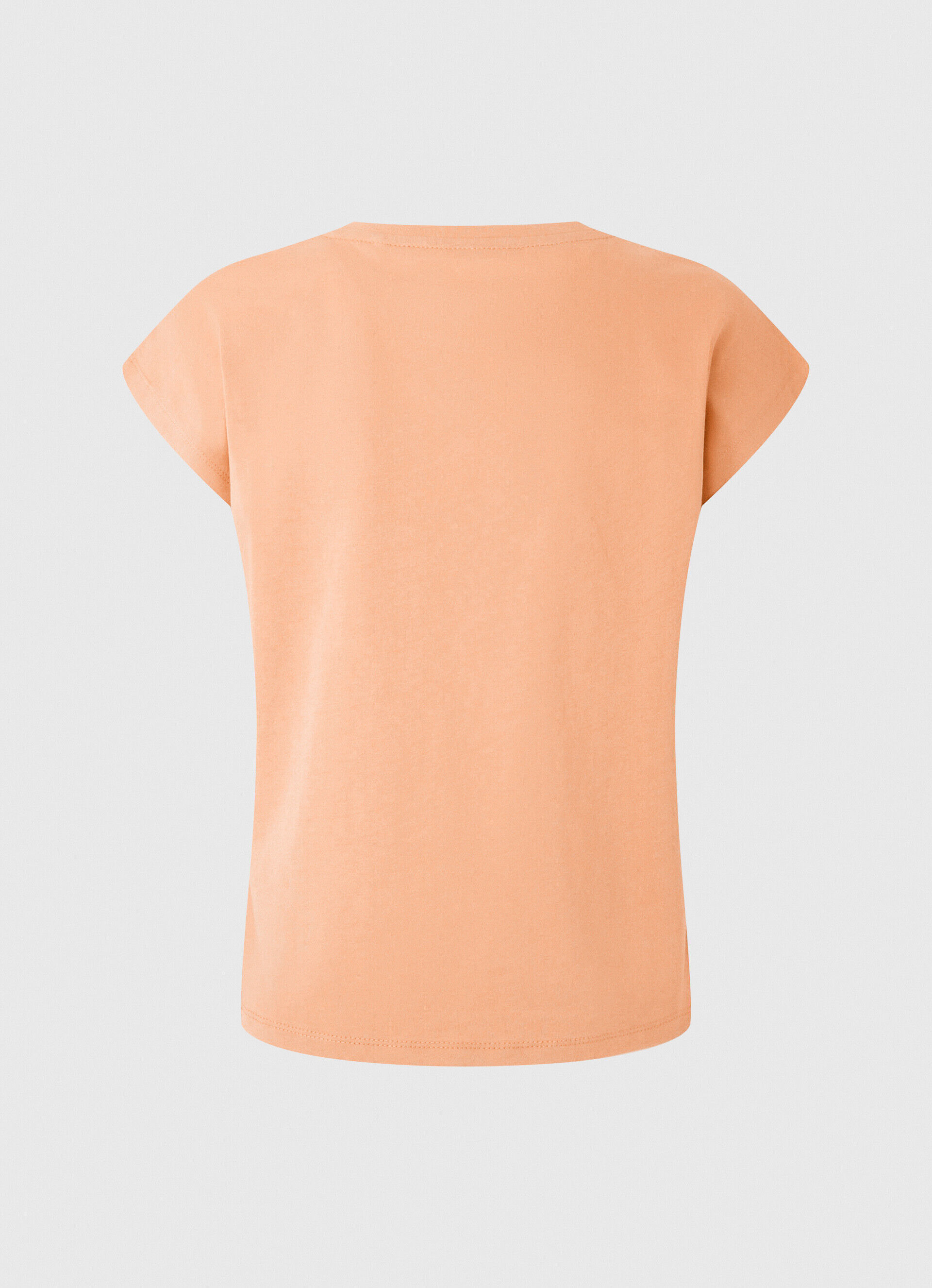 Camiseta com logo estampado - pêssego e laranja