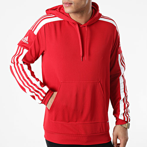 Sweat Capuche A Bandes SQ21 GP6435 Rouge