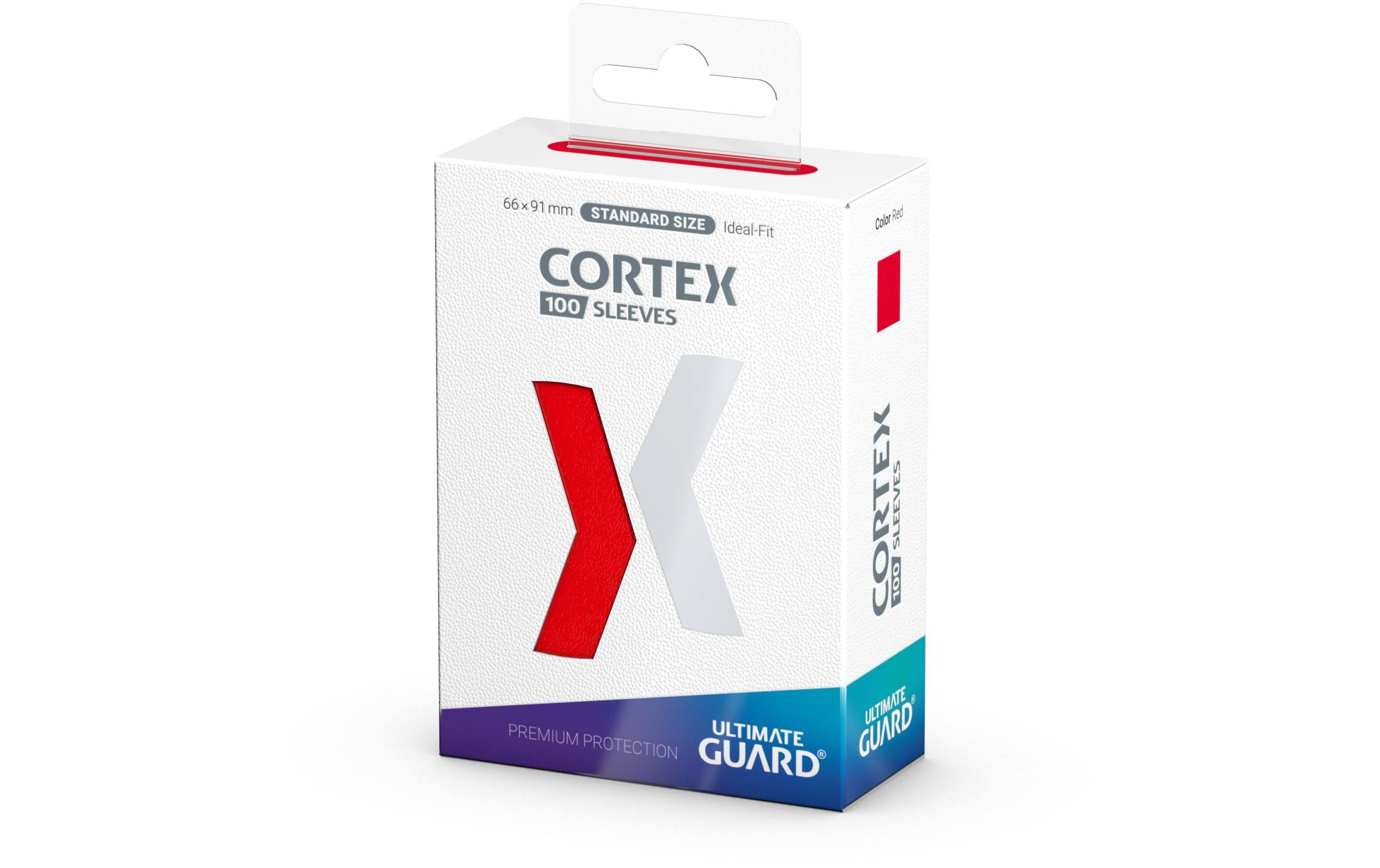 Kartenhülle Cortex Sleeves Standardgrösse Rot 100Ideal-Fit Sleeves 66 x 91 mm