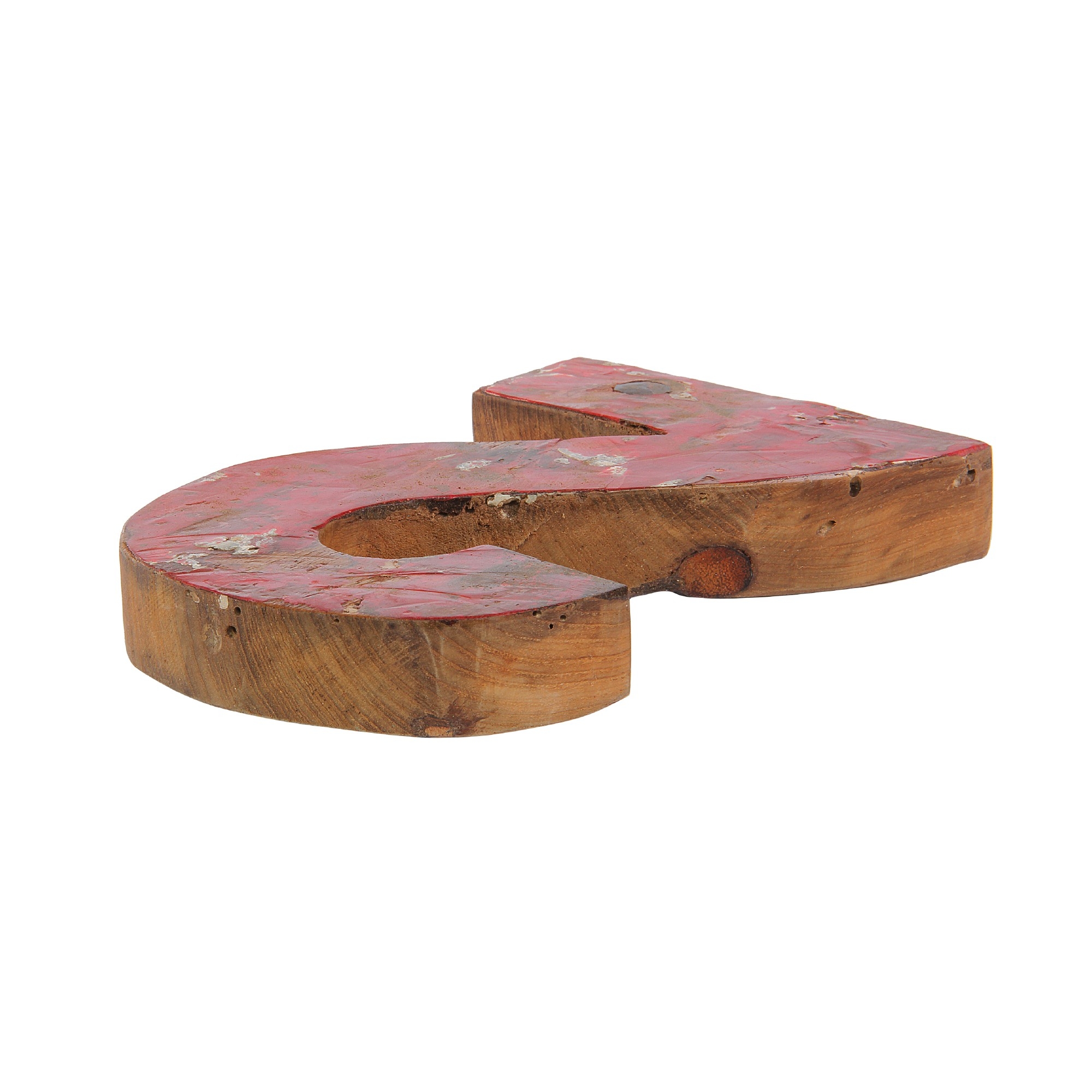 Holzziffer '2', multicolor, T 2,5 cm, B 13 cm, H 19 cm von fischer's lagerhaus