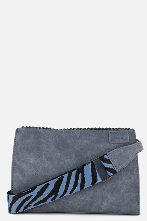 Zebra Merel Schoudertas blauw Imitatieleer