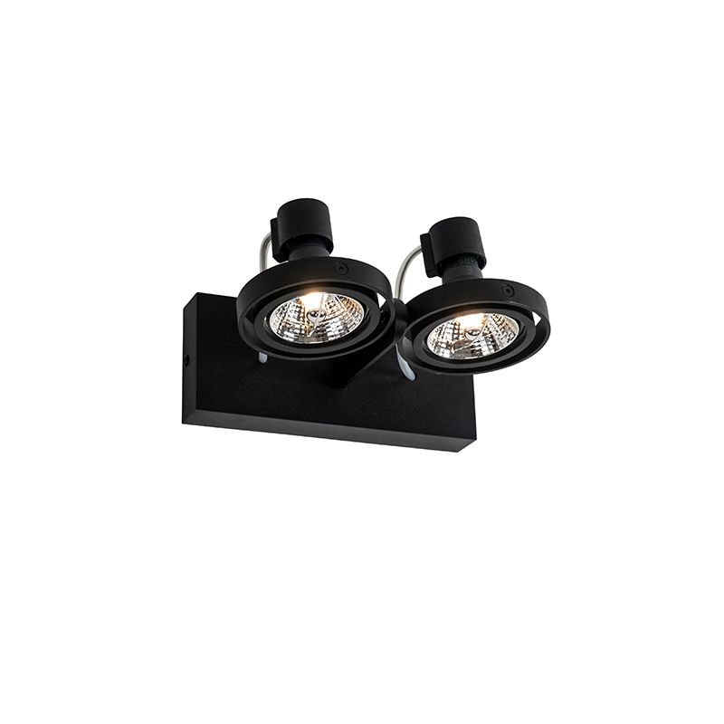 Moderne spot zwart 2-lichts - Master 70