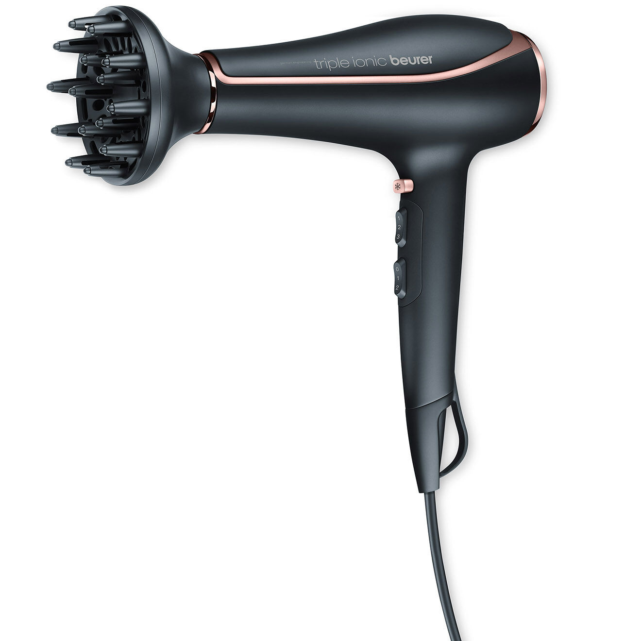 Beurer Sèche-cheveux triple fonction ionique noir/cuivré - 2200 W