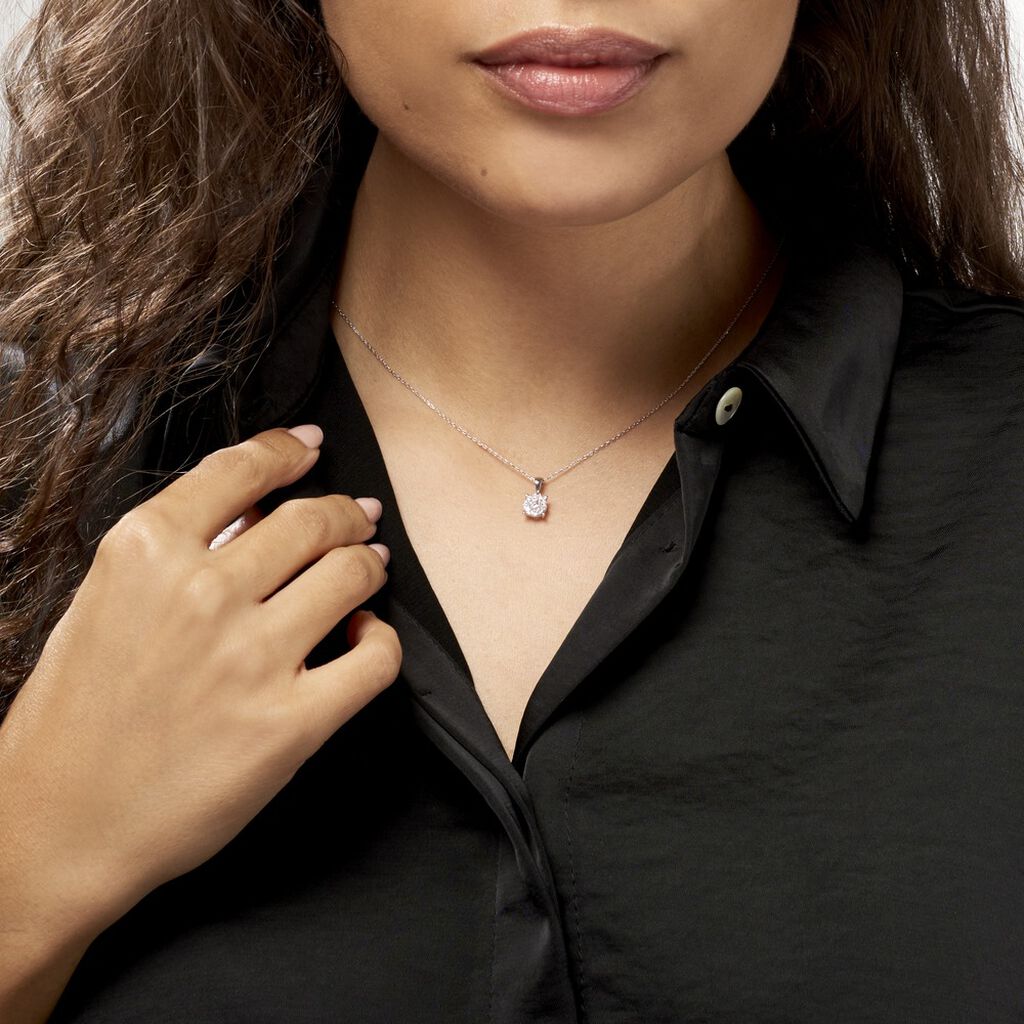 Collier Artemis Or Blanc Diamant
