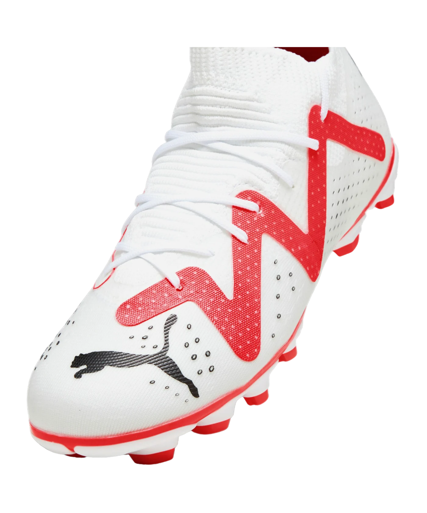 PUMA FUTURE Match FG/AG Breakthrough Jr Kids Weiss Rot Schwarz F01