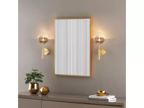 Applique murale dorée verre bicolor - Armela
