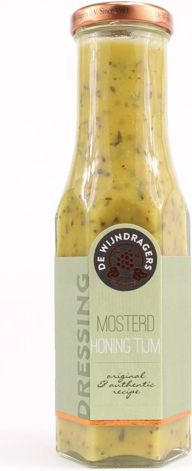 Wijndragers dressing honing mosterd tijm 250 ml