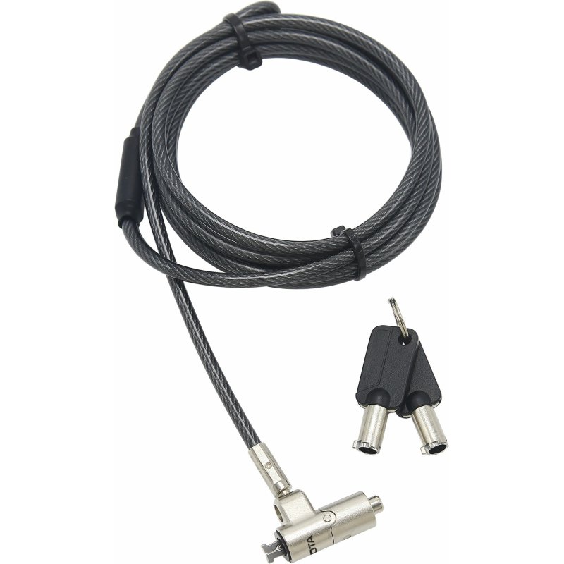 DICOTA D31887 câble antivol Noir, Argent 2 m
