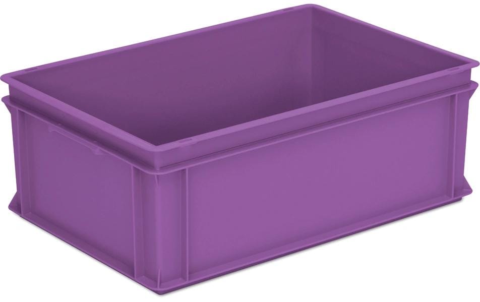 Stapelbehälter RAKO 600 x 400 x 220 mm RotlilaStapelbox mit Muschelgriffen, 1 Stück, rotlila