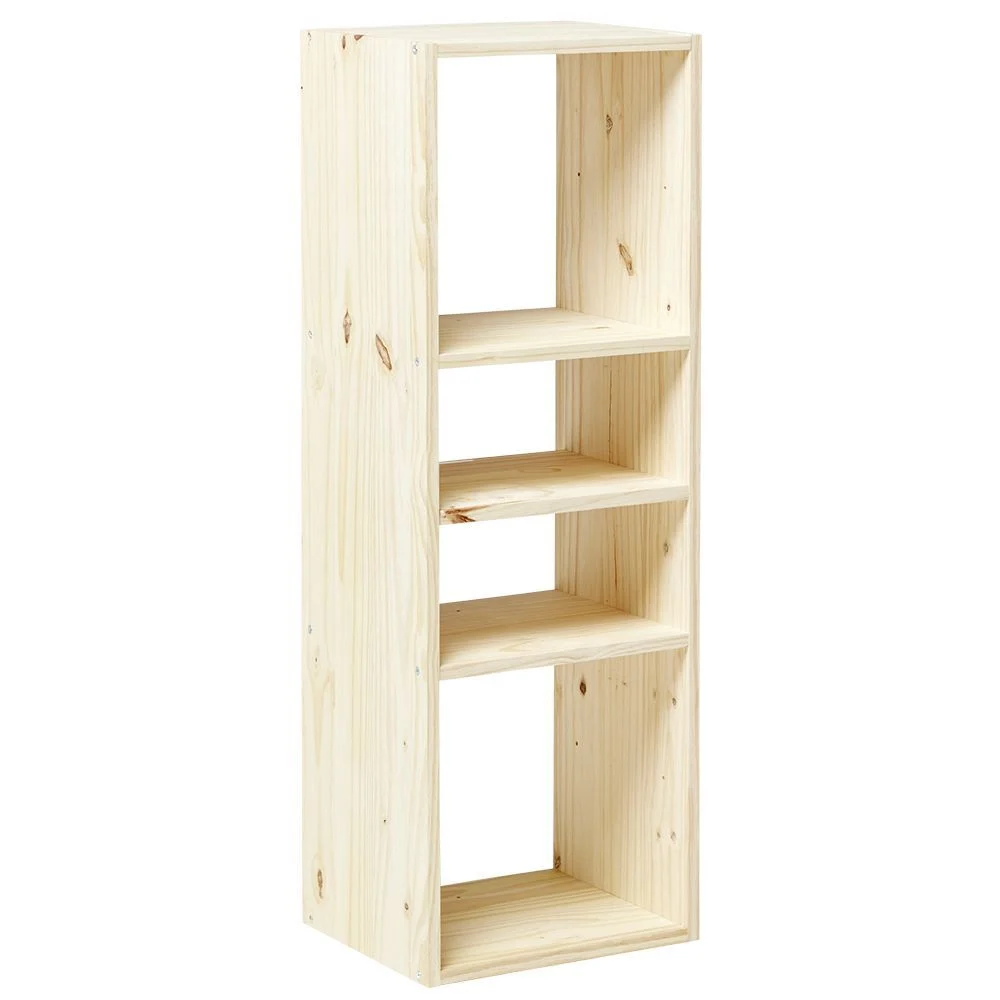 Structure Box Cube 3 cases 35x30x105cm pin naturel