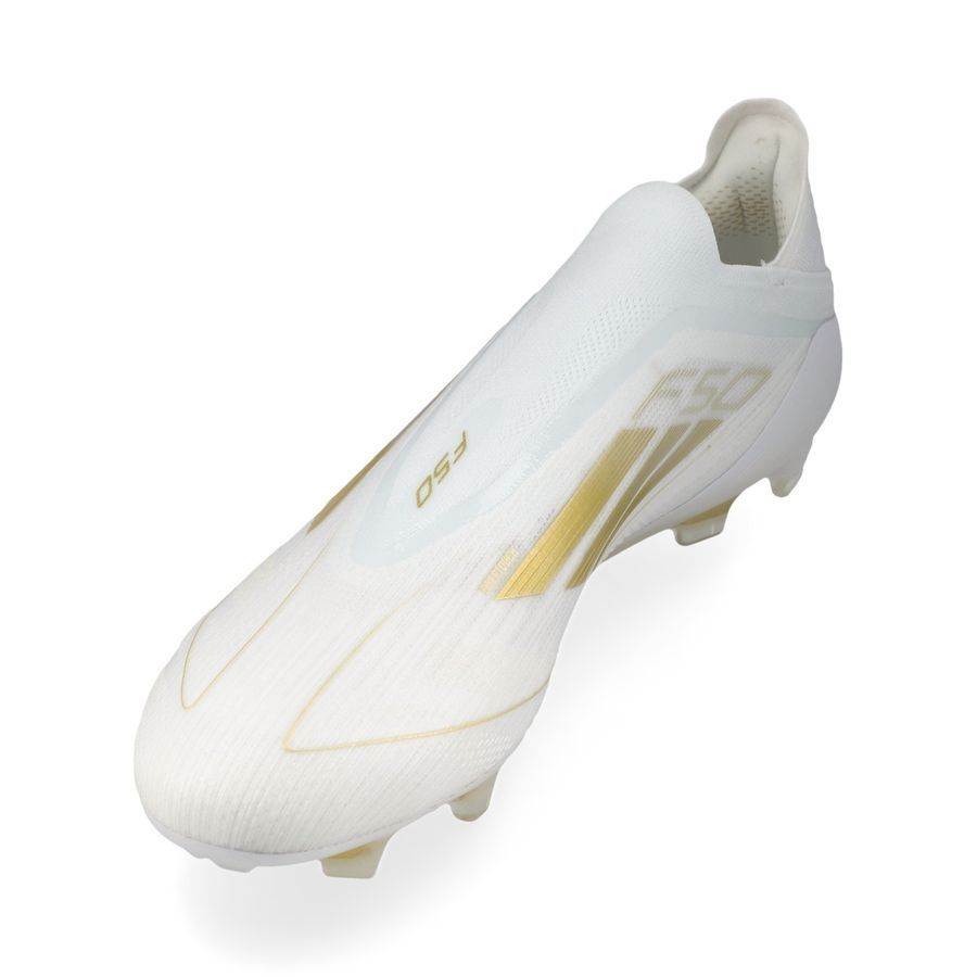 adidas F50 Elite Laceless FG Day Spark - Blanc/Doré/Blanc
