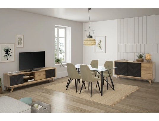 CONCEPT1 - Chaise Lot de 4 C. Mani vert