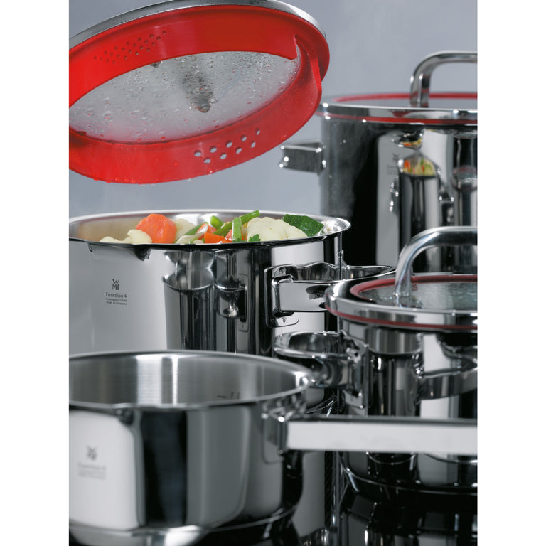 WMF Function 4 Kookpan hoog met deksel - Ã160mm - Rood