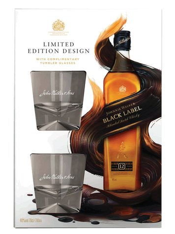 COFFRETJOHNNIE WALKER BLACK+2 VERRES