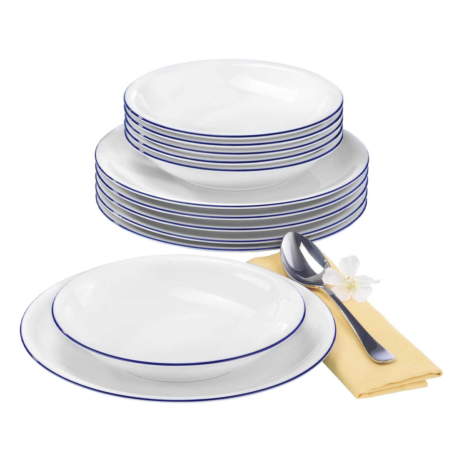 Seltmann Weiden Tafelservice Compact Blaurand 12er Set