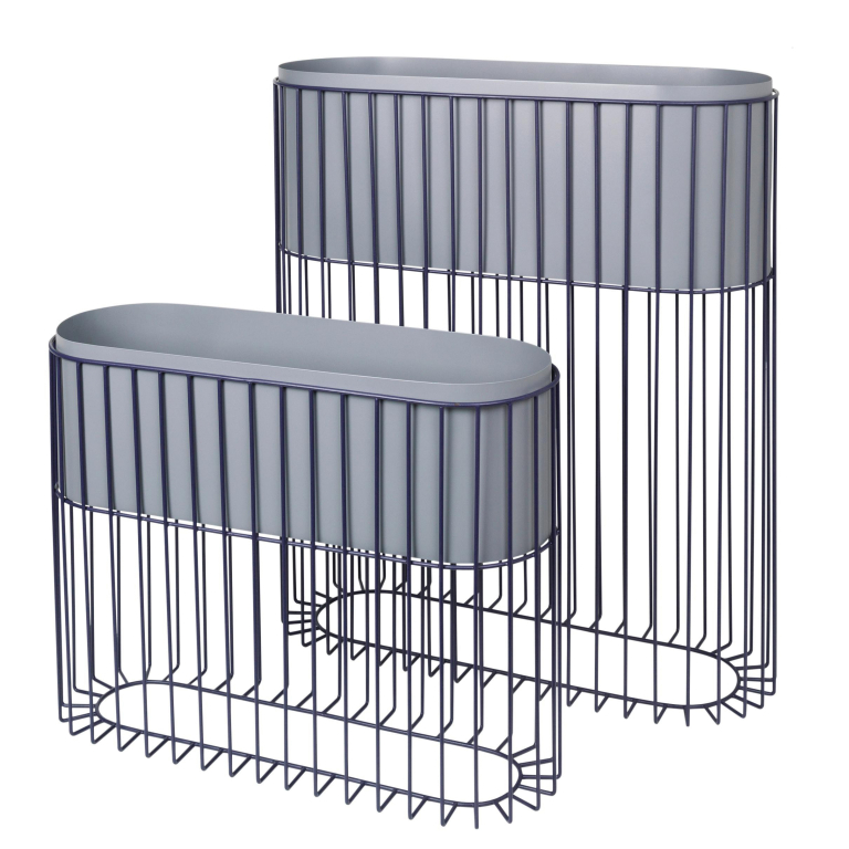 Broste Copenhagen Fenja plantenbak set van 2 Insignia Blue