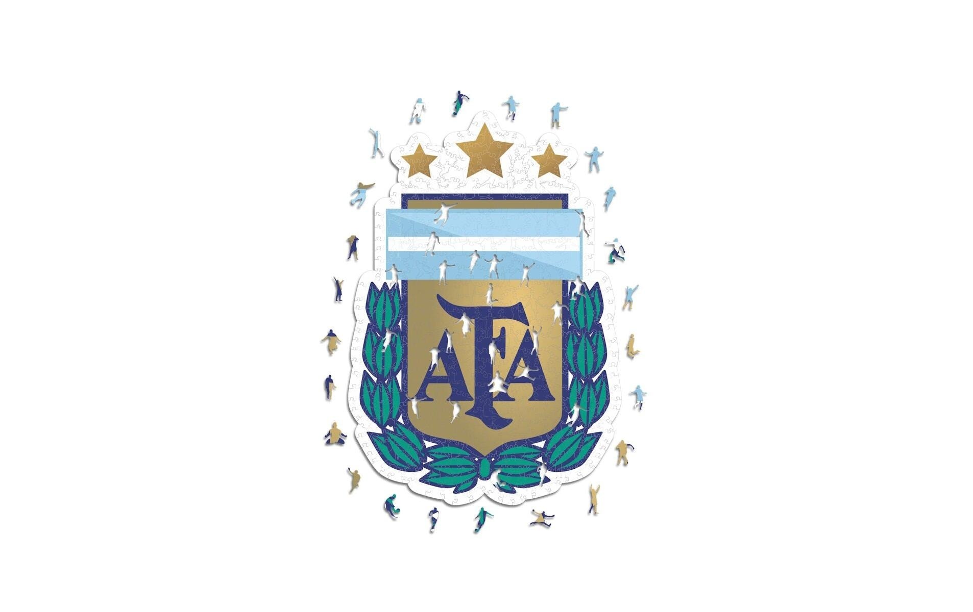 Puzzle »Iconic Nationalmanschaft Argentinien- Logo« Holzart: Birke (Herkunftsland: China)
