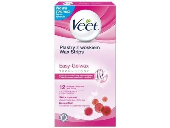 Veet depilatory patches with wax for normal skin 12 pcs