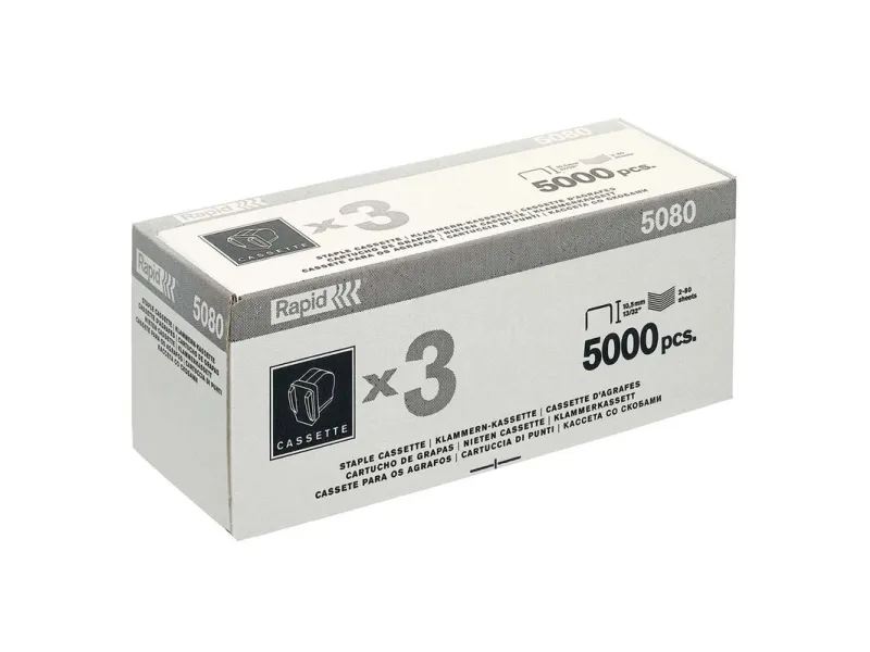 Hæfteklammekassette Rapid R5080e 3-pak kassette (3x5000)