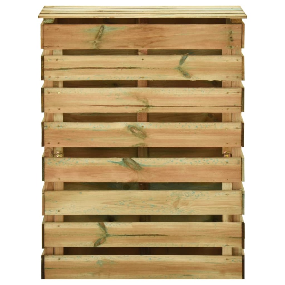 Composteur de jardin à lattes 4 pcs 80x50x100 cm pin imprégné