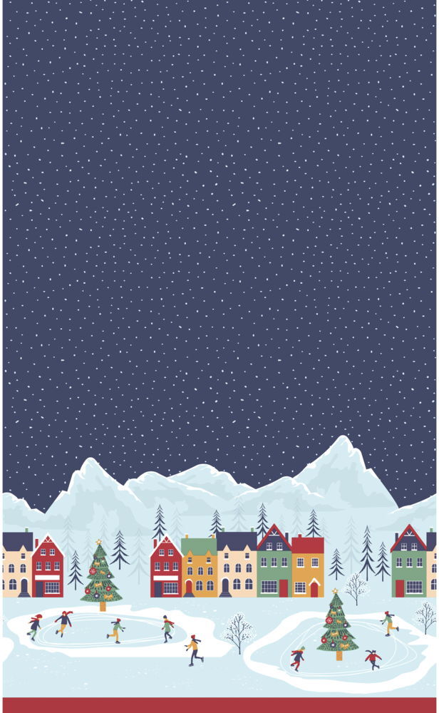 Duni tafelkleed Holiday Joy blauw 138 x 220 cm