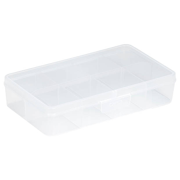 Q-line opbergdoos 8 vaks transparant