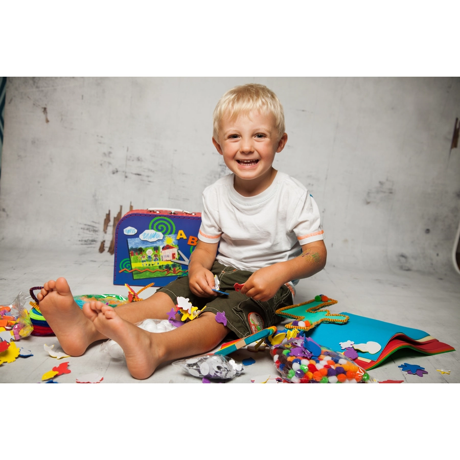 knorr toys® Bastelkoffer Creative case1500-tlg. blau