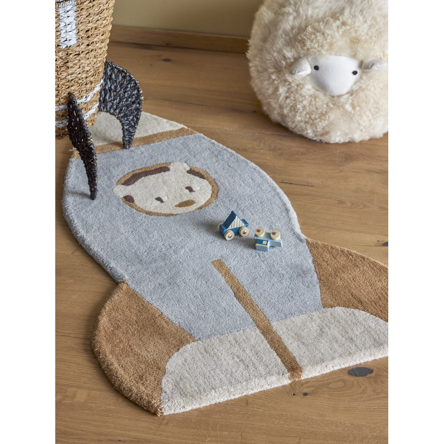 bloomingville Mini Space Teppich blau