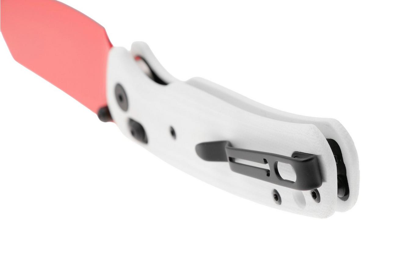 Bestechman Cicada's Wing BMK06G Red Coated 10Cr15MoV, White G10, zakmes