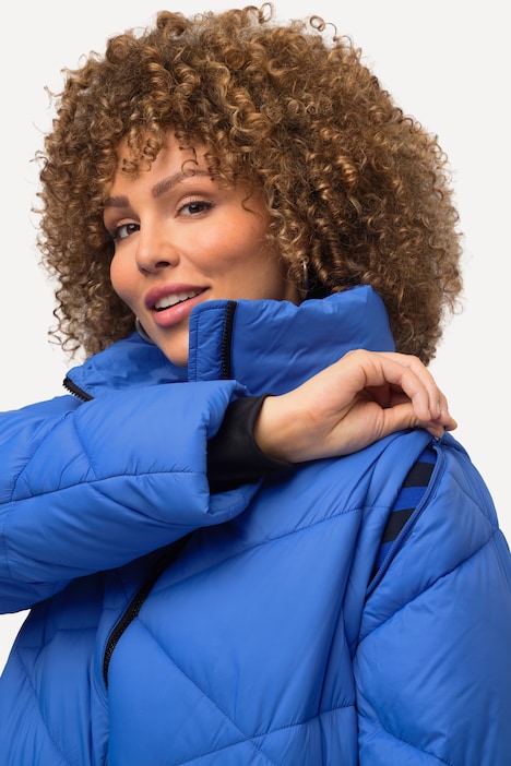 HYPRAR 2-in-1-Pufferjacke, Ärmel abnehmbar, Stehkragen