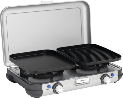 Campingaz 2-pits gasbarbecue zilver inclusief grillrooster
