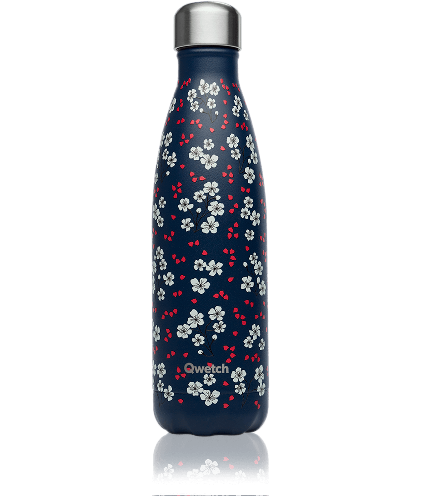 Bouteille isotherme 50Cl-QWETCH Motif Hanami Bleu
