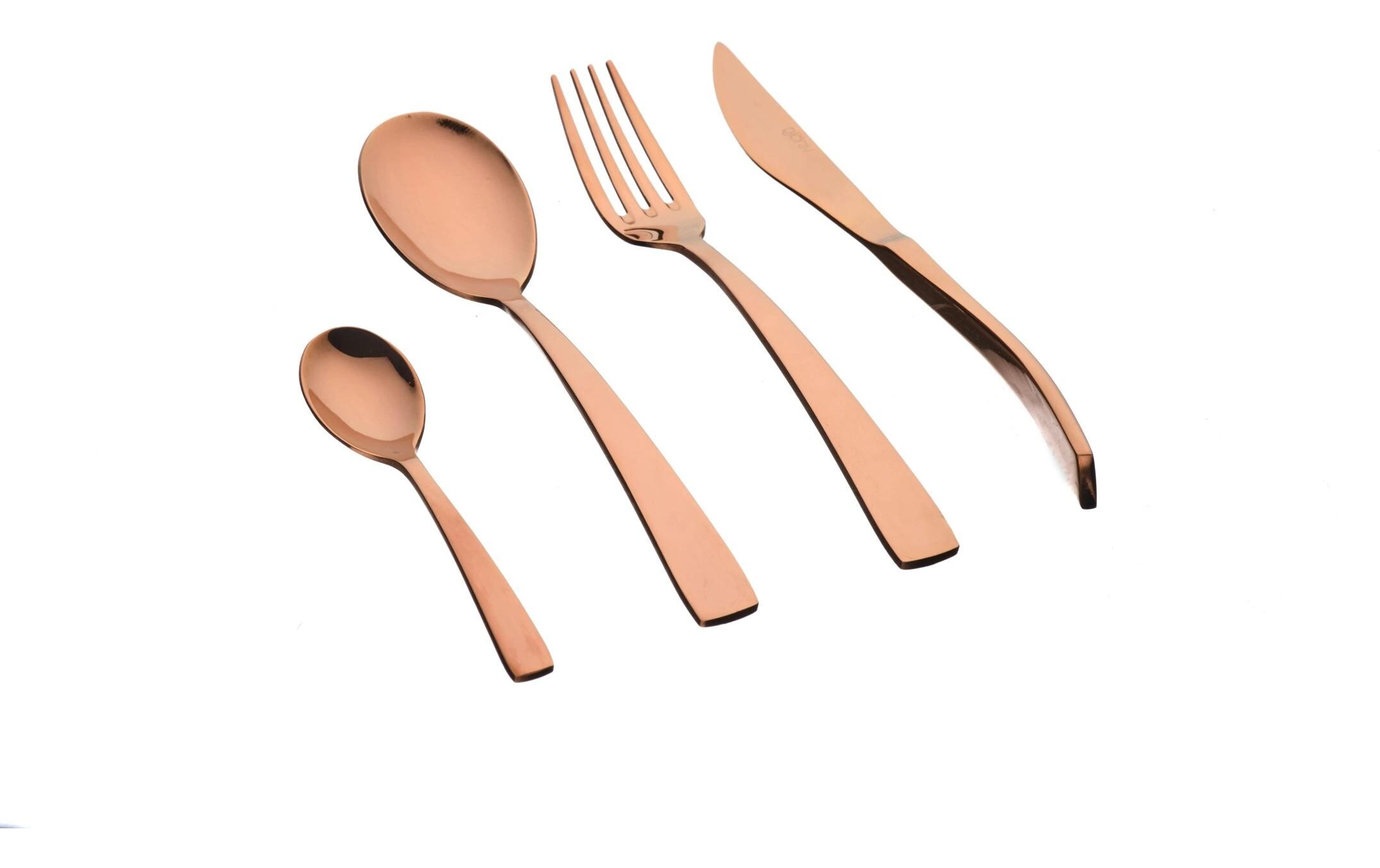Besteck-Set Oglu 24-teilig, Kupfer24-teiliges Besteckset