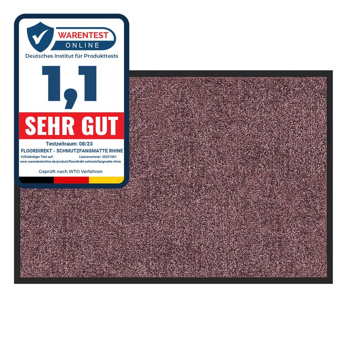 Rijn deurmat - Unicolor - Vuilvangmat voor binnen & buiten - Paars / 40 x 60 cm
