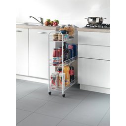 Desserte multi-usage Slim, 3 niveaux, blanc