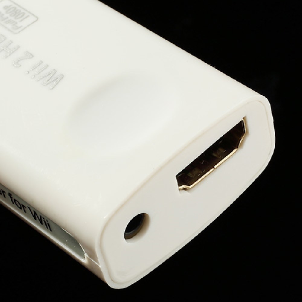 Nintendo Wii HDMI Konverter Adapter Full HD (1080p) mit 3.5mm Audio Ausgang - Weiss