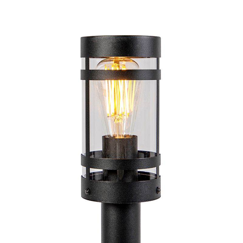 Buitenlamp zwart met grondpin en kabelmof 80cm IP44 - Gleam