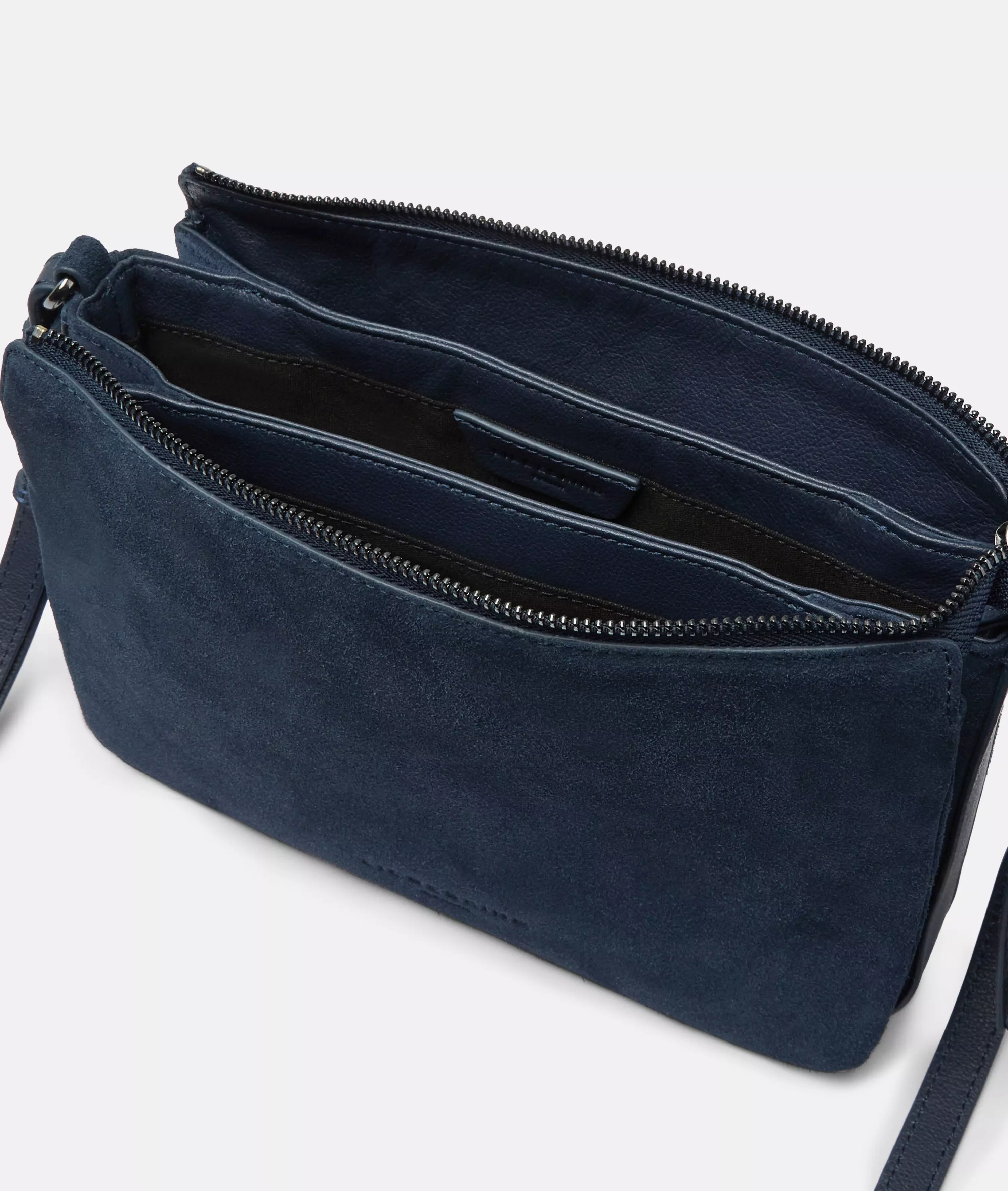 Crossbody Spacious shoulder bag made from soft suede
