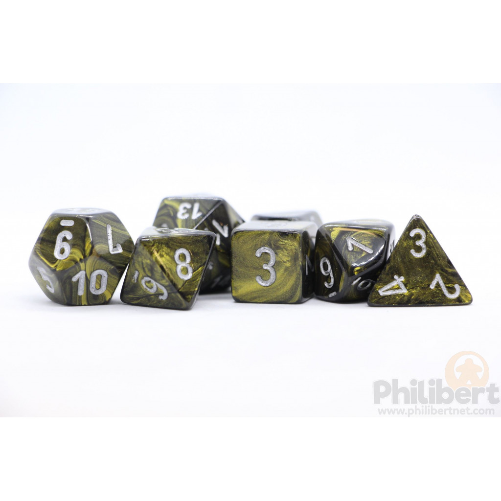 Set de 7 Dés JDR Chessex : Leaf