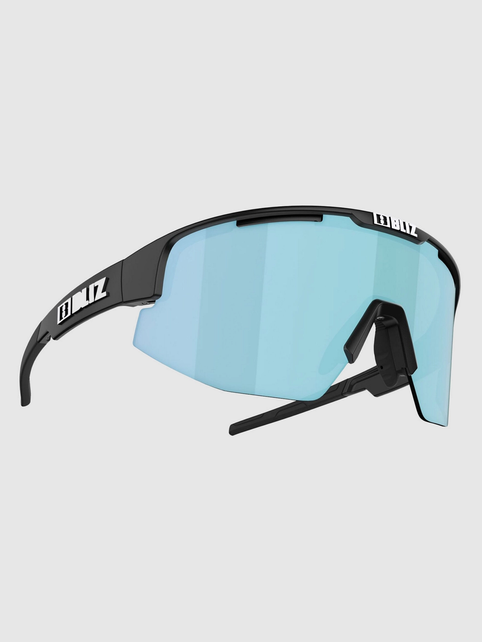 BLIZ Active Eyewear Matrix Small Matte Black Sunglasses smoke w ice blue multi