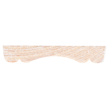 Decorlijst grenen 8x45 mm wit gegrond lengte 270 cm