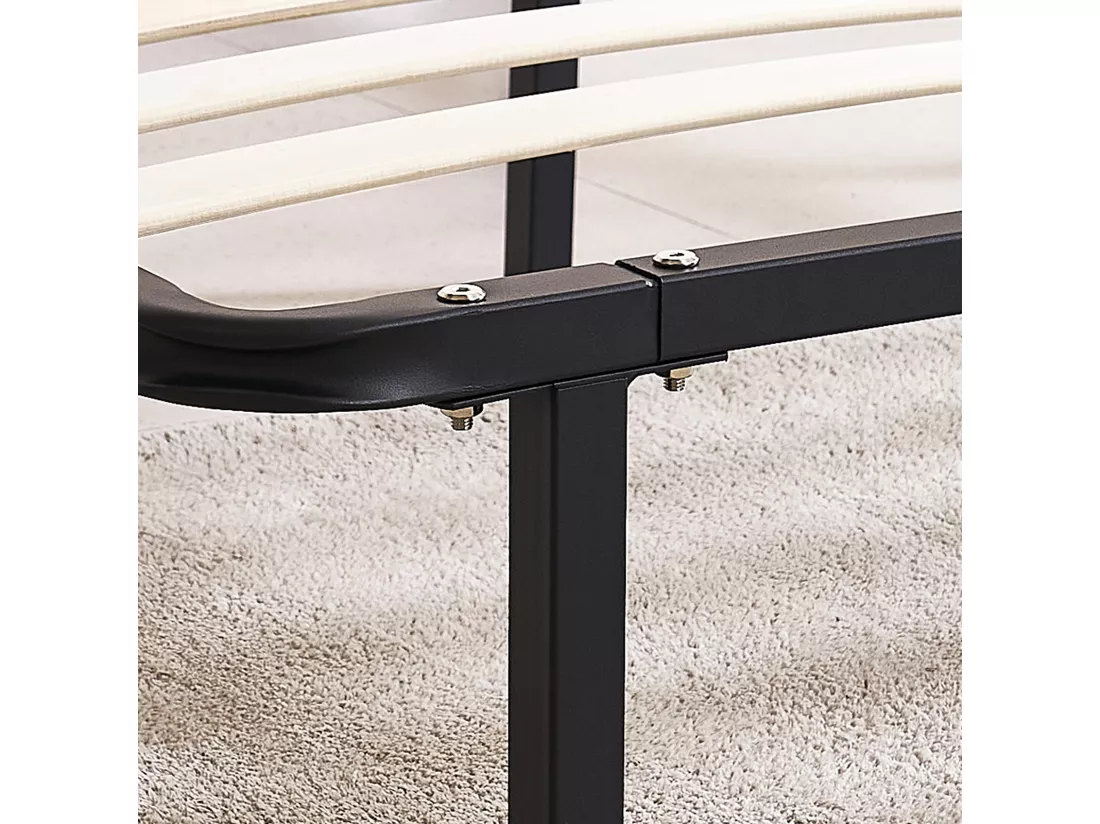 Sommier EcoFlex 140 x 190 cm - Résistant et Confortable - Lattes renforcées - Pieds inclus
