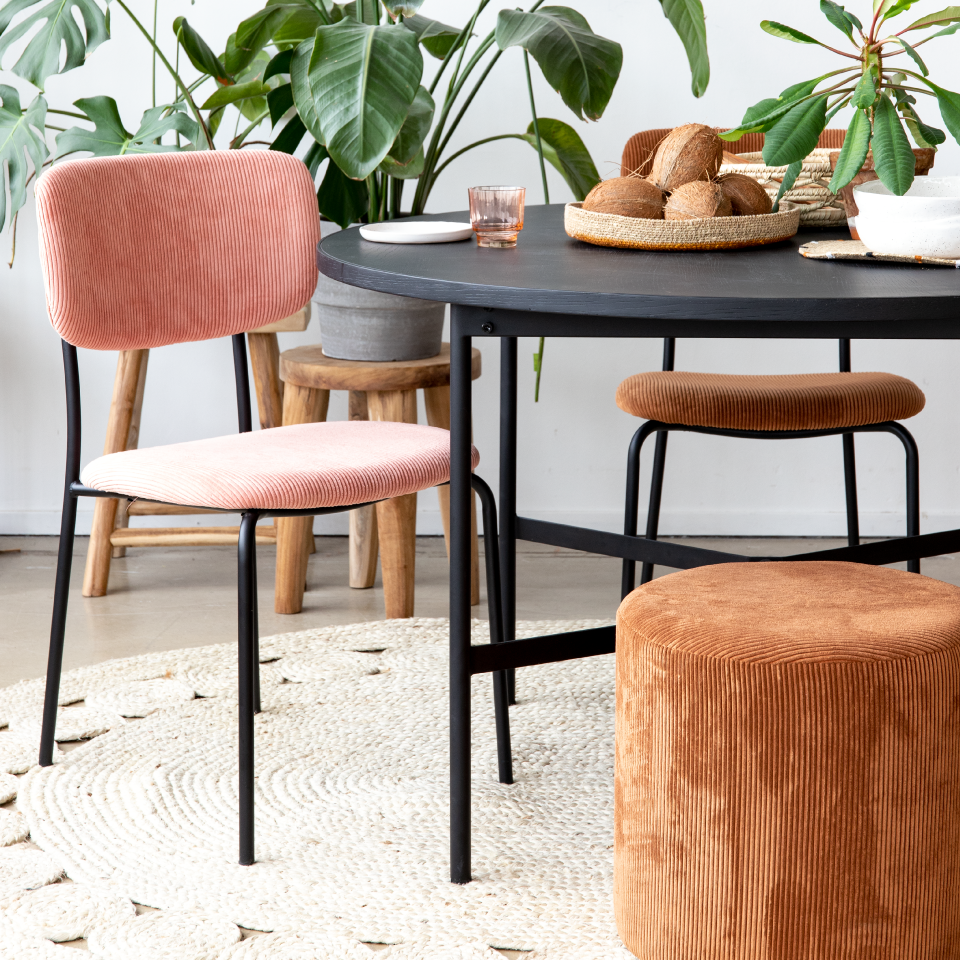 Eettafel Cleo zwart Ø120 cm
