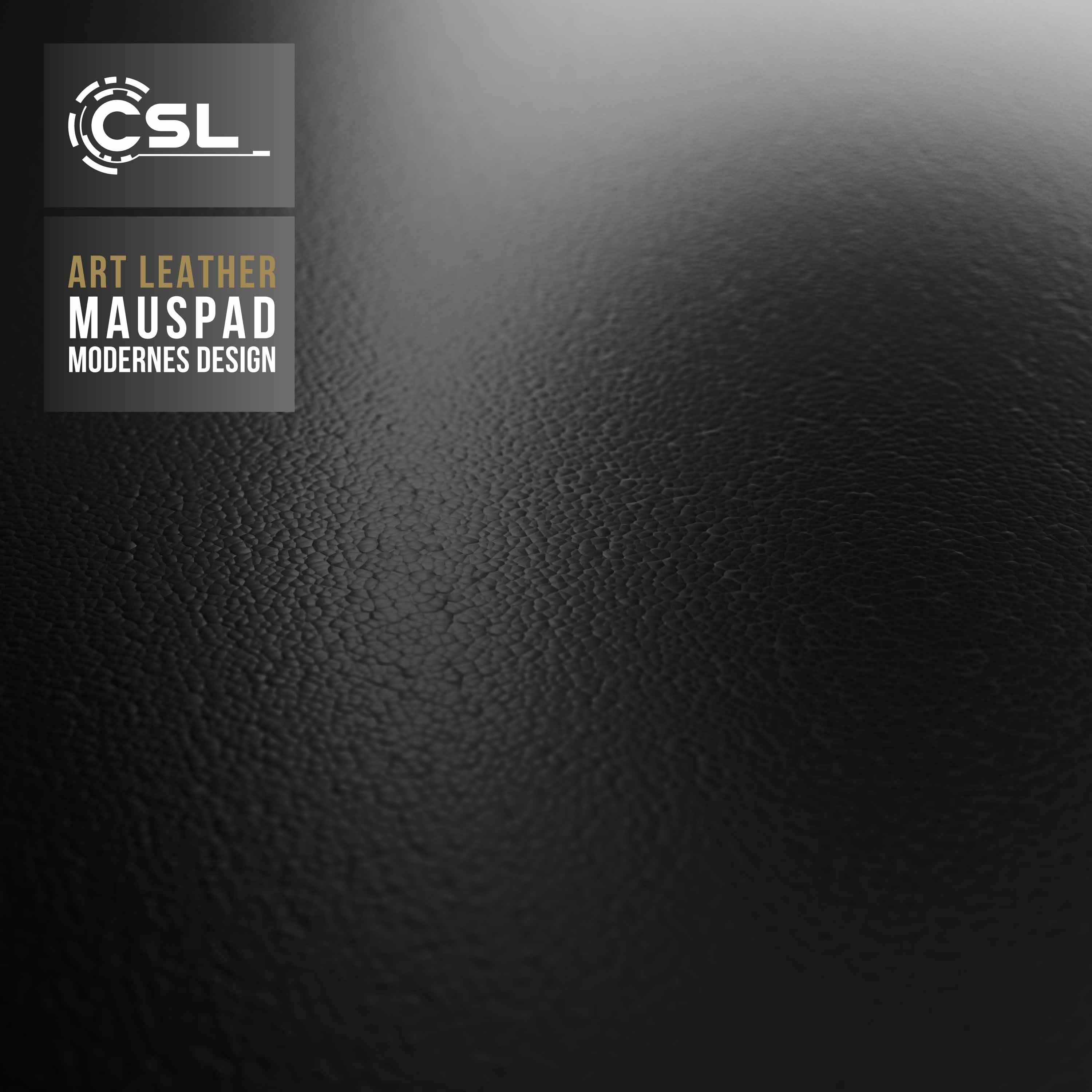 CSL Mauspad, Schreibtischunterlage XXL, Elegante Leder Optik, Mousepad 900 x 400 mm, schwarz