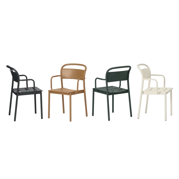 Muuto - Linear Steel Armchair Outdoor, hellblau