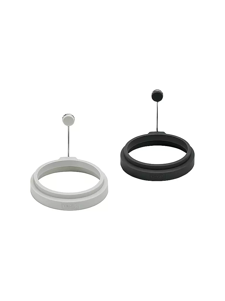 LURCH Eiformer Rund 2er Set Silikon light-/iron grey grau